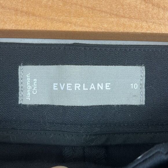 Everlane women’s the fixed waist stretch cotton black high waist pant size 10 - Picture 2 of 6